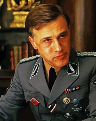 Hans Landa Inglourious Basterds Character paint by number