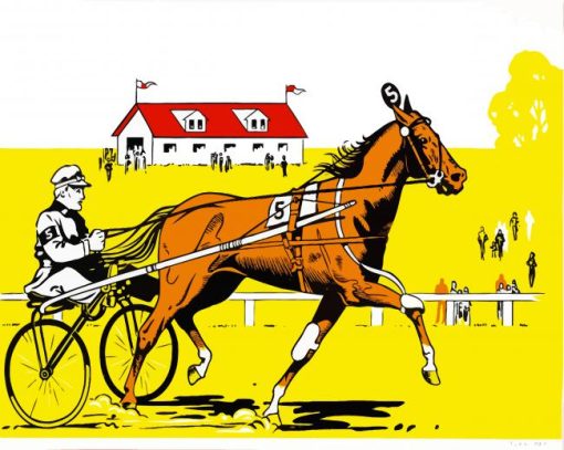 Harness Racing Art Illustration Paint by number