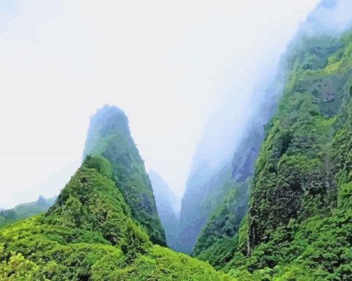 Iao Valley Landscape paint by number