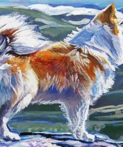 Icelandic Sheepdog Art Illustration Art paint by number