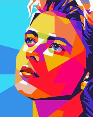 Ingrid Bergman Pop Art paint by number