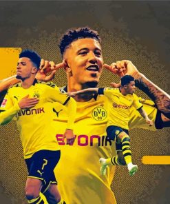 Jadon Sancho Football Player paint by number