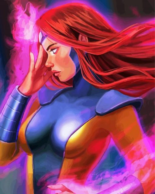 Jean Grey paint by number
