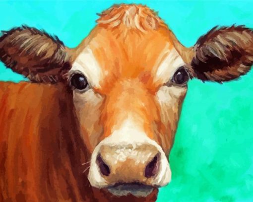 IJersey Cow Illustration paint by number