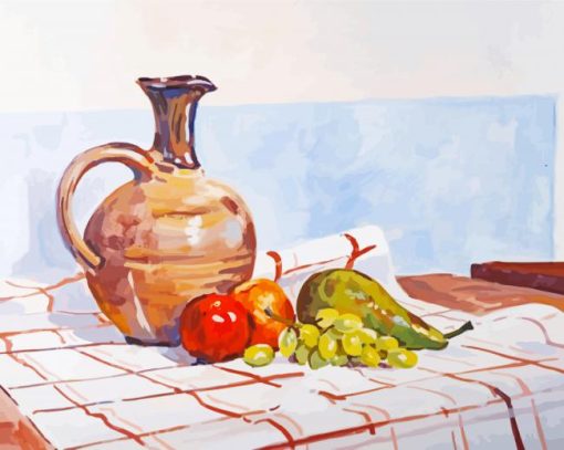 Jug And Fruits paint by number