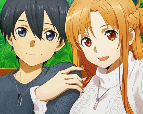 Kirito Asuna paint by number