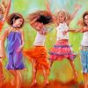 Little Girls Dancing paint by number