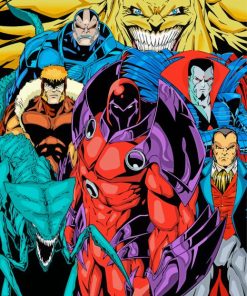 Marvel X Men Bad Guys paint by number