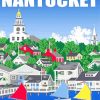Massachusetts Nantucket Poster paint by number