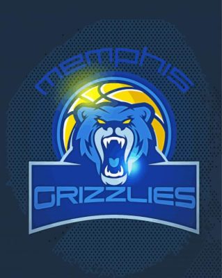 Memphis Grizzlies Logo paint by number