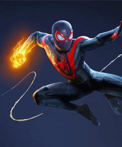 Miles Spiderman Illustration paint by number