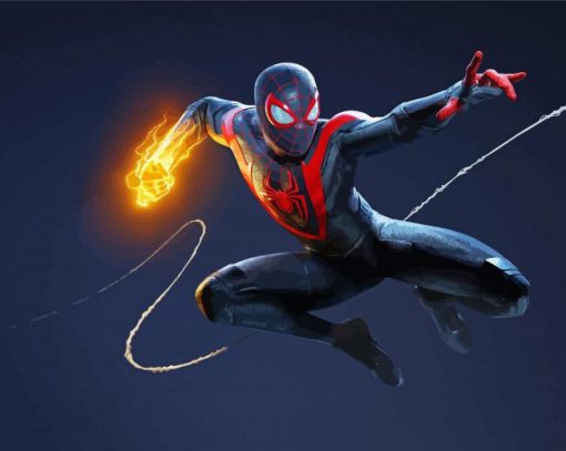 Miles Spiderman Illustration paint by number