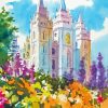 Mormon Temple Art paint by number