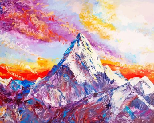 Mt Everest Art paint by number