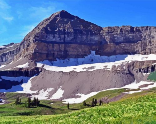 Mt Timpanogos paint by number