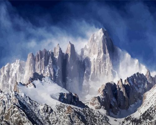 Mt Whitney View Paint by number