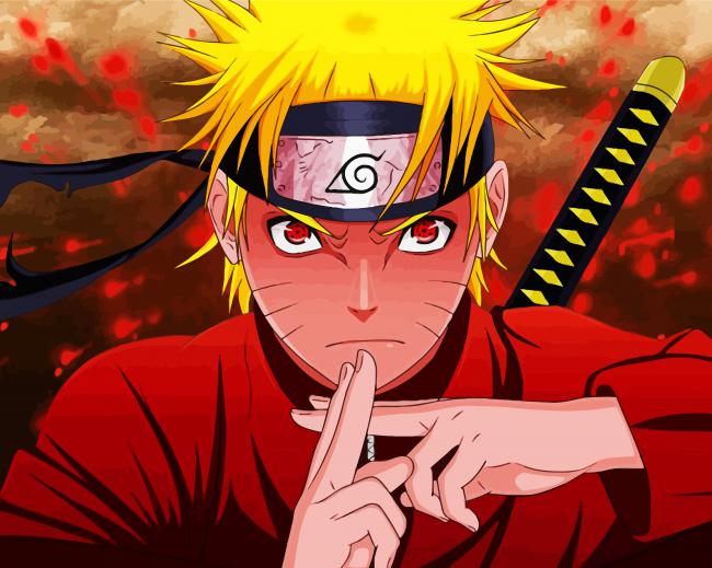 Naruto Sage Mode paint by number