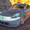 Nissan 350z With Fire paint by number