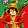 One Piece Luffy Zoro Poster paint by number
