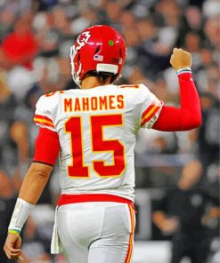 Patrick Mahomes American Football Quarterback paint by number