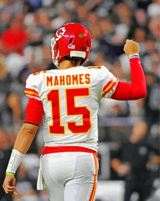 Patrick Mahomes American Football Quarterback paint by number