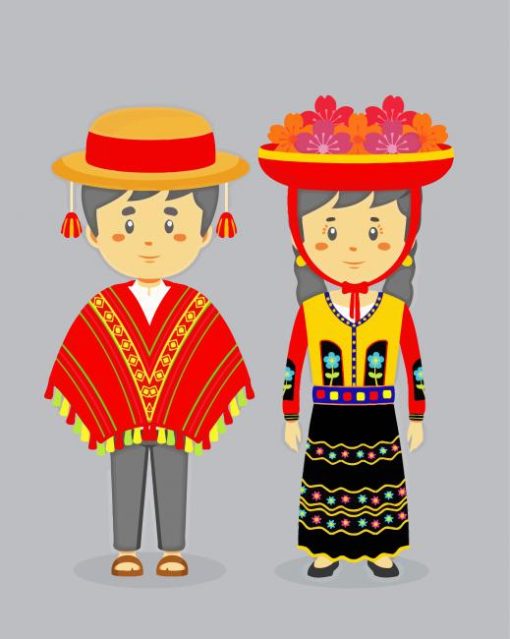 Peru Couple paint by number