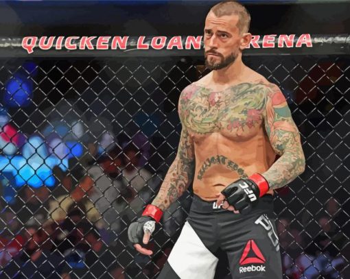 Professional Wrestler CM Punk paint by number
