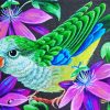 Quaker Parrot And Flowers paint by number