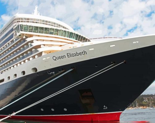 Queen Elizabeth Cruise Ship paint by number