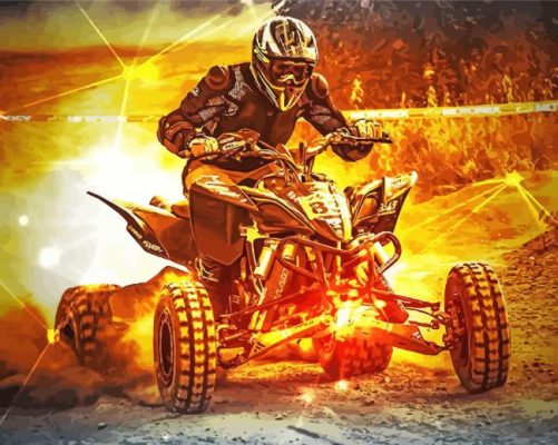 Racing Quad Bike paint by number