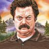 Ron Swanson Art paint by number