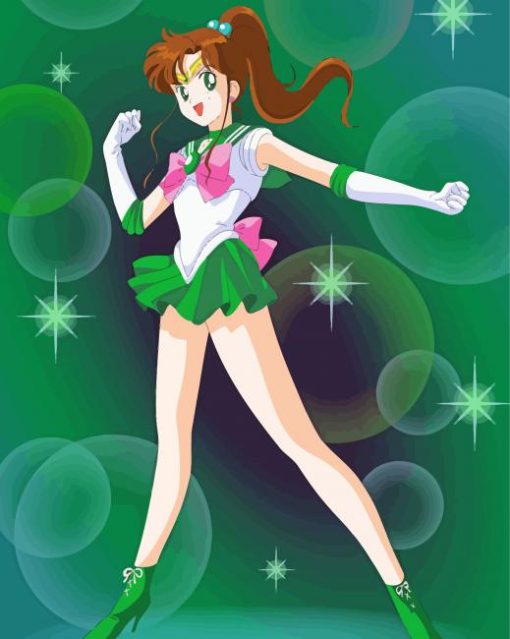 Sailor Jupiter Manga Anime Character paint by number