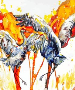 Sandhill Cranes Birds Art paint by number