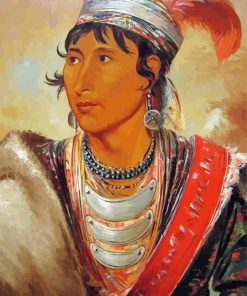 Seminole Indian Lady paint by number