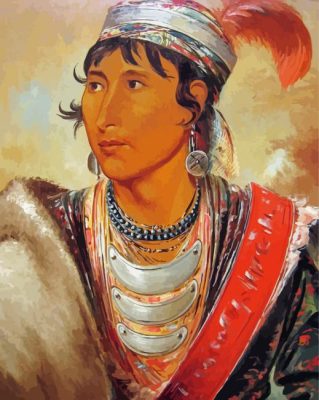 Seminole Indian Lady paint by number