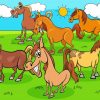 Silly Horses Animation paint by number