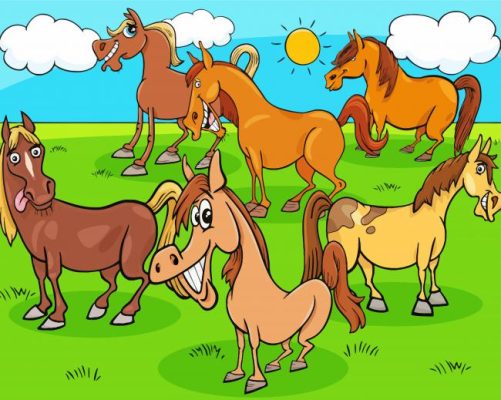 Silly Horses Animation paint by number