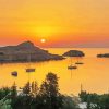 Sunset At Lindos Greece paint by number