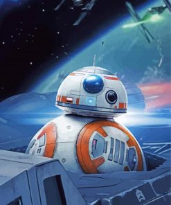 The BB8 Star Wars paint by number