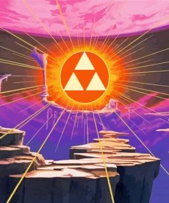 The Legend Of Zelda Triforce paint by number