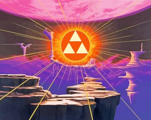 The Legend Of Zelda Triforce paint by number