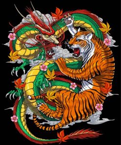 The Tiger And Dragon paint by number