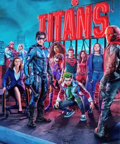 The Titans Serie Characters paint by number