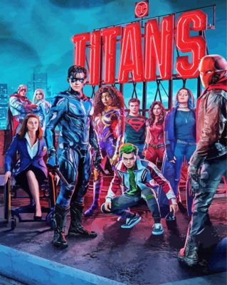 The Titans Serie Characters paint by number