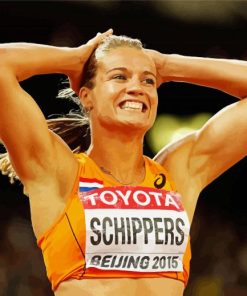 The Dutch Athlete Dafne Schippers paint by number