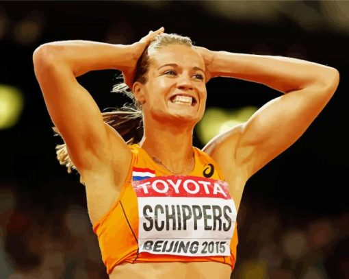 The Dutch Athlete Dafne Schippers paint by number