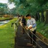 The Ropewalk In Edam By Max Liebermann paint by number