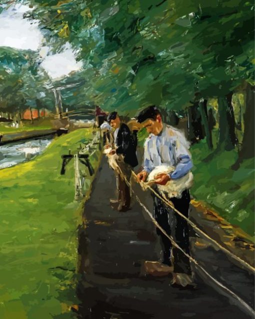 The Ropewalk In Edam By Max Liebermann paint by number