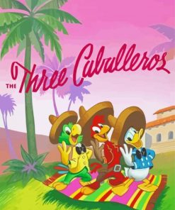 The Three Caballeros Cartoon paint by number