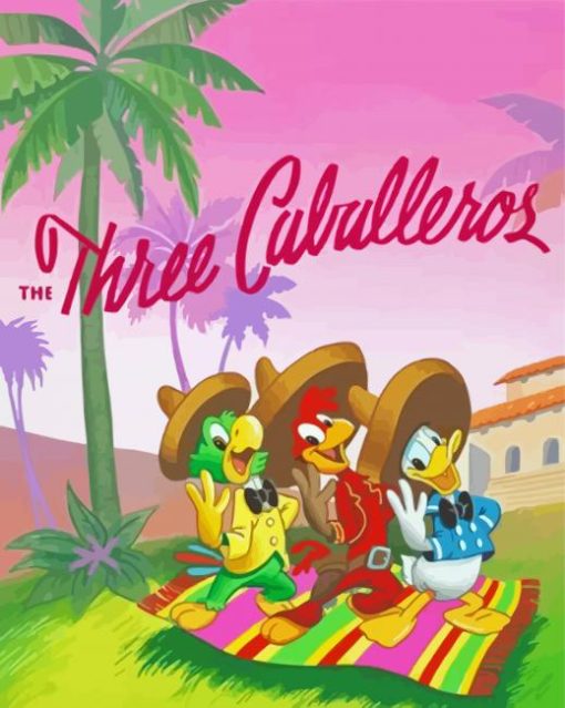 The Three Caballeros Cartoon paint by number